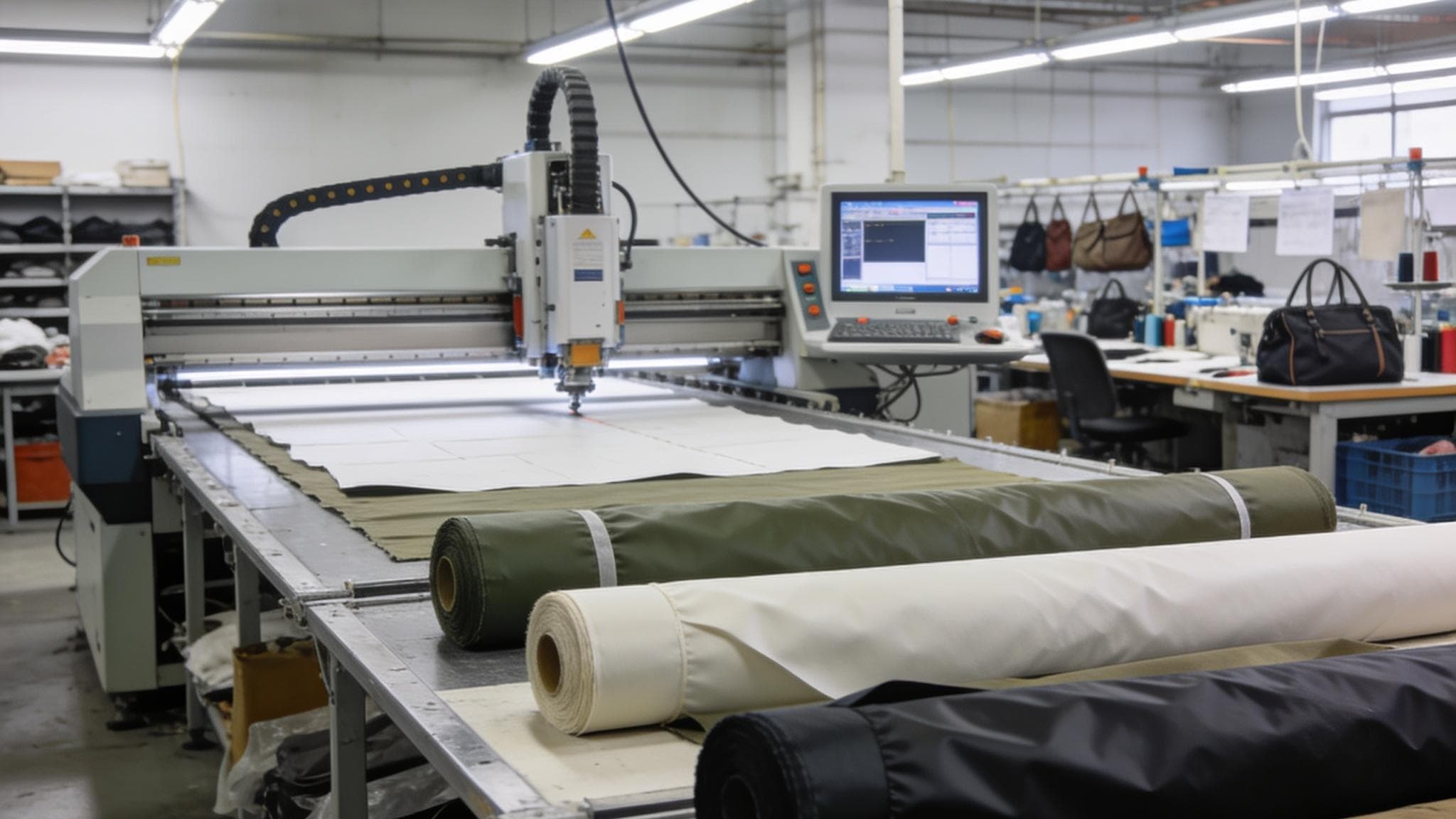 Cutting Department at Sanjin Bag's bags factory