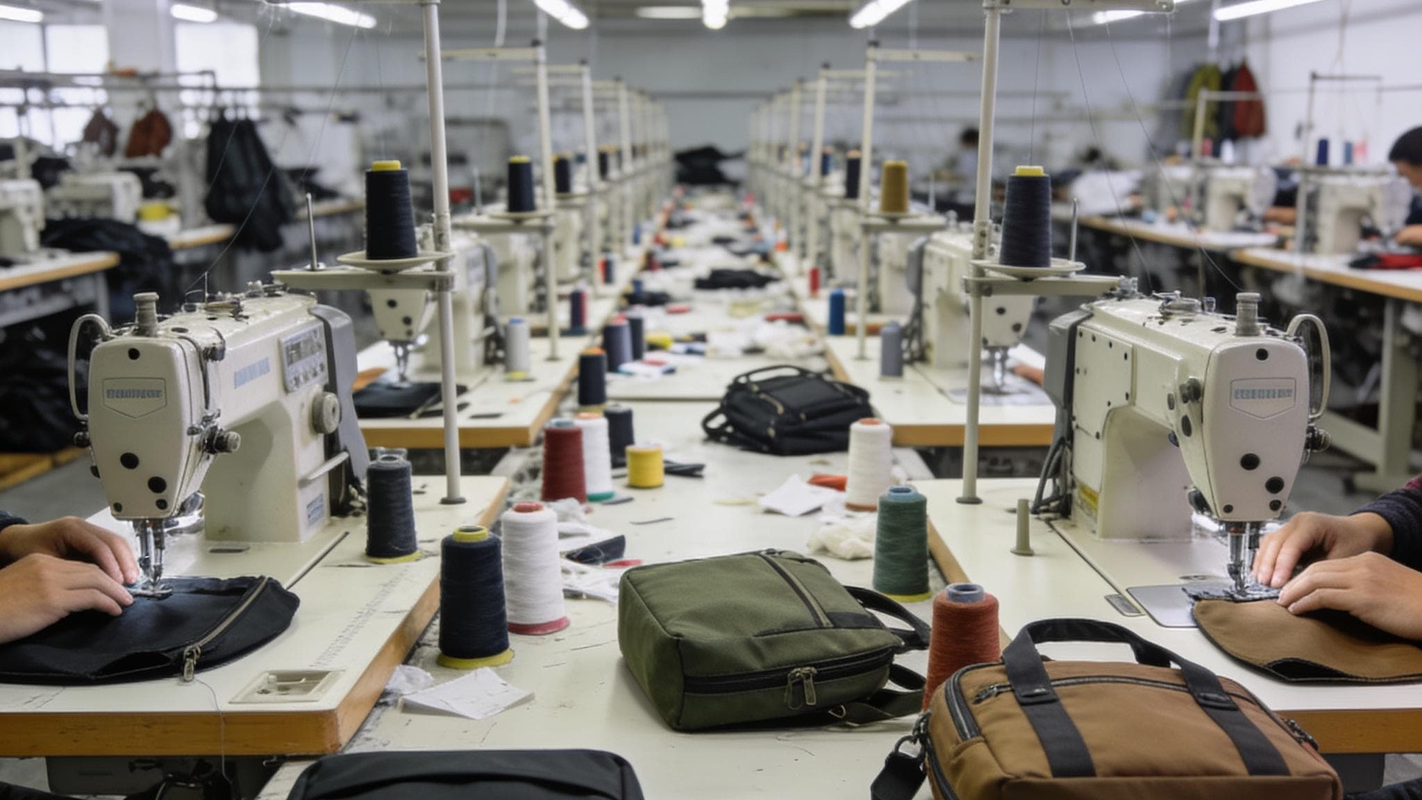 Sewing Workshop at Sanjin Bag's bags factory